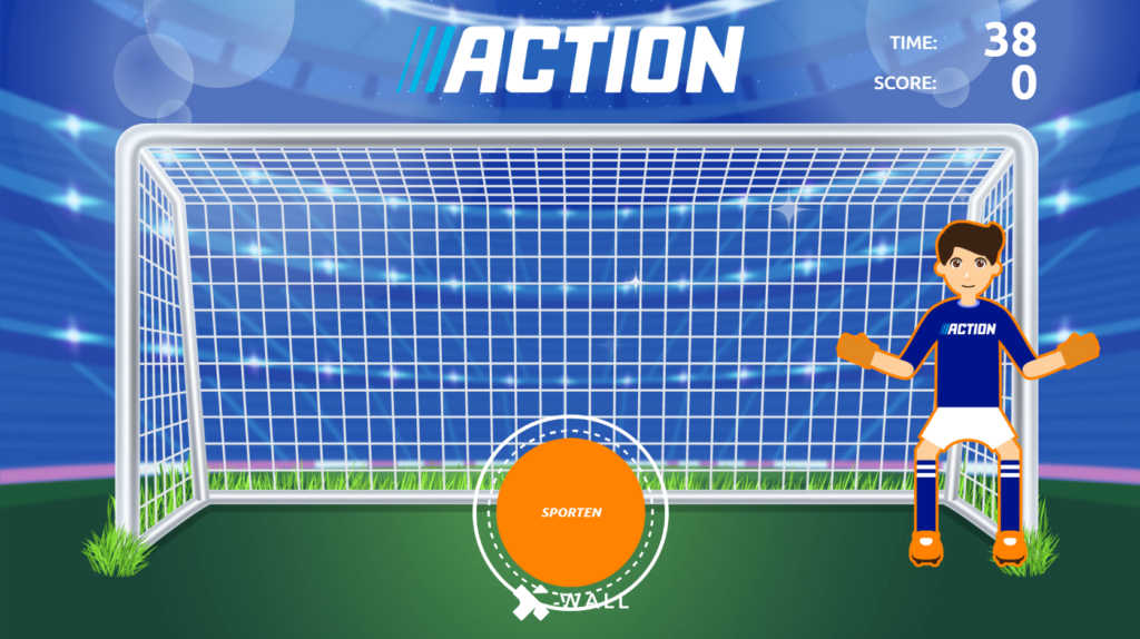 Soccer Skill game gepersonaliseerd naar stijl van Action